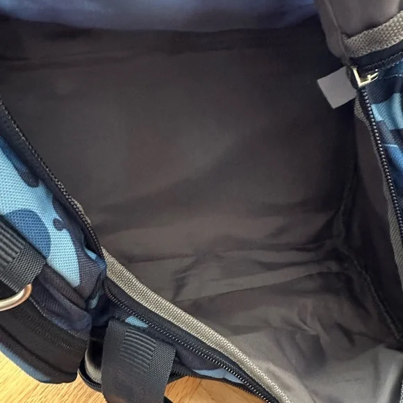 Pottery Barn Kids Blue Camouflage duffel “Nicholas” - Picture 6 of 7
